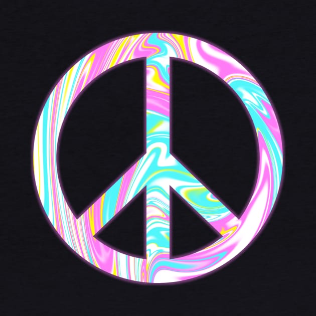 PSYCHEDELIC PEACE SYMBOL by SquareClub